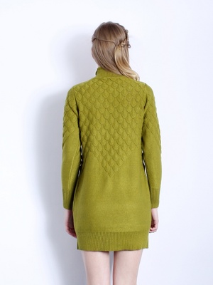 淺綠色波紋套頭針織女衫 修身時尚，品質保障